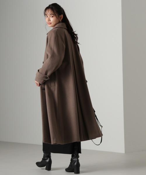 [NATURAL BEAUTY BASIC] пальто с отложным воротником MEDIUM Brown женский 