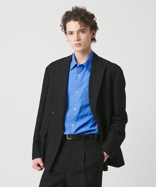 美品ユナイテッドアローズ リネン ダブルテーラードジャケット 黒 40 uq7 BEAUTY＆YOUTH UNITED ARROWS ジャケット テーラードジャケット 入学式