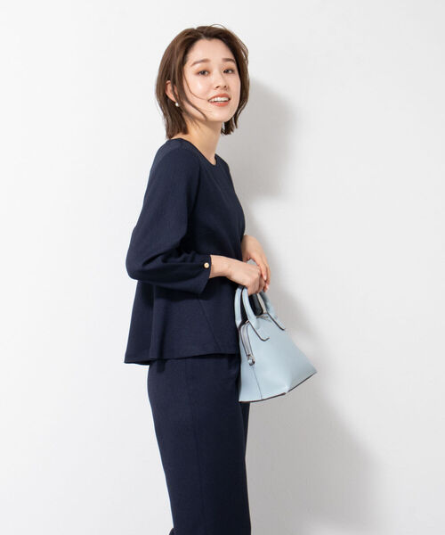 「NOLLEY'S」 7分袖ブラウス 36 ネイビー レディース_画像2