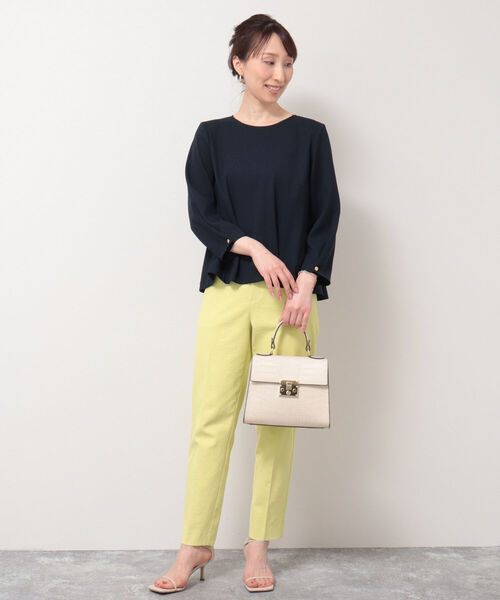 「NOLLEY'S」 7分袖ブラウス 36 ネイビー レディース_画像9