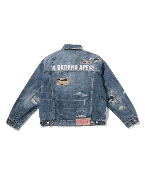 ミリタリージャケット モッズコート FAKE PRINT TRUCKER JACKETの画像