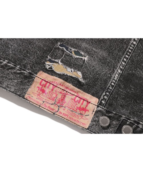 ミリタリージャケット モッズコート FAKE PRINT TRUCKER JACKETの画像