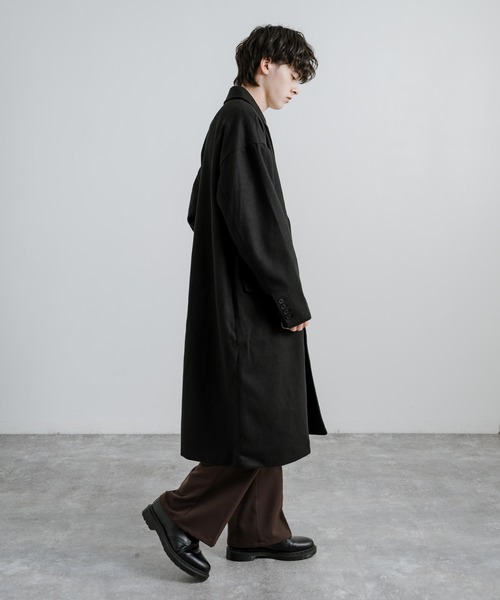 「Rocky Monroe」 「Beno」チェスターコート M ブラック メンズ_画像5