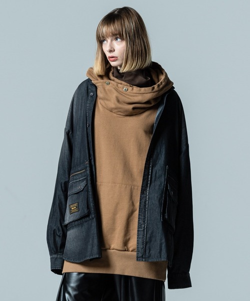 「glamb」 プルオーバーパーカー L ブラウン メンズ_画像9