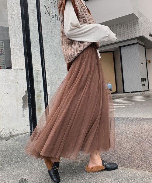 ロング スカート オーガンジーロングスカート : ZOZOTOWN Yahoo!店