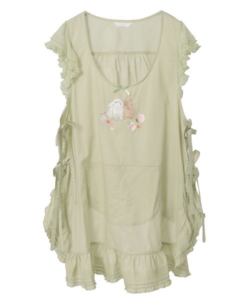 PINK HOUSE（ピンクハウス） 幸見うさぎ刺繍ローンタブリエ レディース