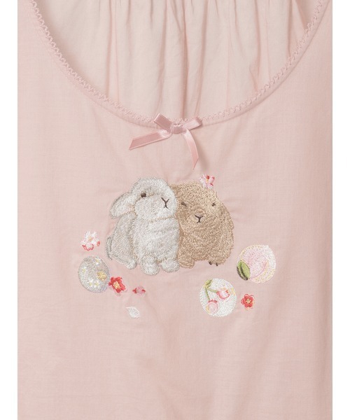 PINK HOUSE（ピンクハウス） 幸見うさぎ刺繍ローンタブリエ レディース