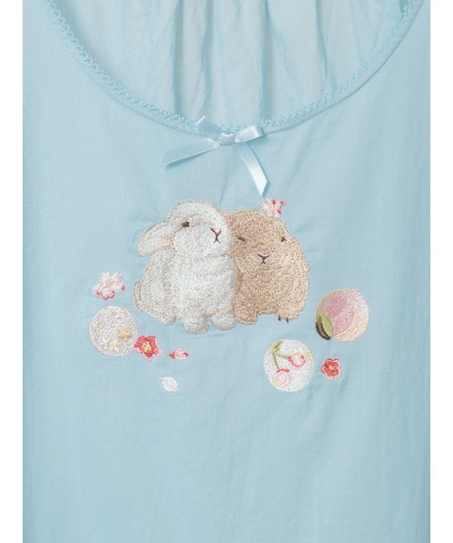 PINK HOUSE（ピンクハウス） 幸見うさぎ刺繍ローンタブリエ レディース