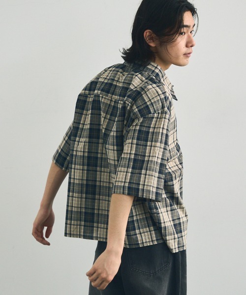 「Shoowtime」 半袖シャツ LARGE ライトブルー メンズ_画像5