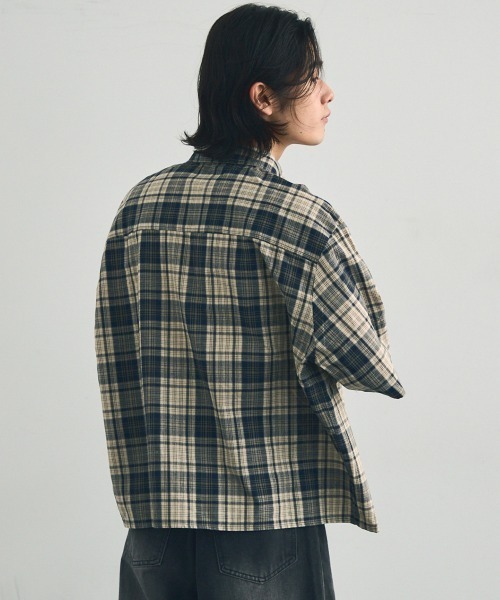 「Shoowtime」 半袖シャツ LARGE ライトブルー メンズ_画像9