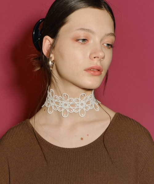 アレルギー対応 チョーカー Flower lace choker / フラワーレース