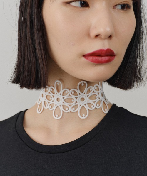 アレルギー対応 チョーカー Flower lace choker / フラワーレース