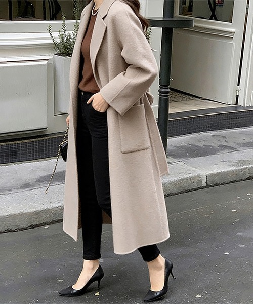 コート チェスターコート ウエストベルト付きチェスターコート