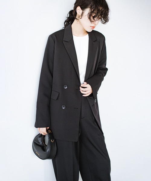 「haco!」 テーラードジャケット MEDIUM ブラック レディース_画像9