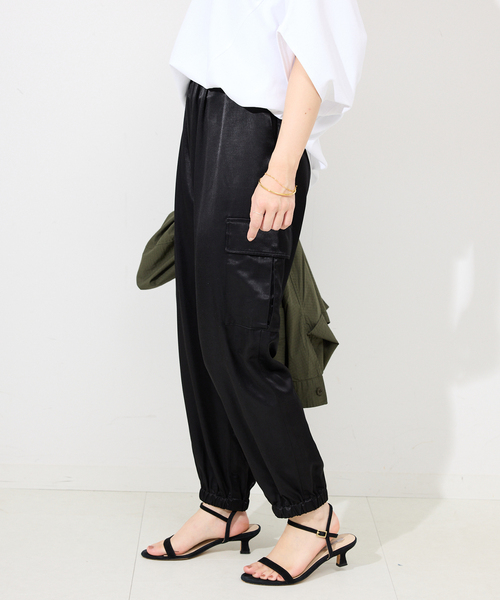 「SLOBE IENA」 カーゴパンツ 36 ブラック レディース_画像8