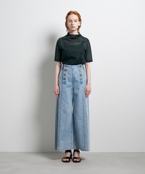 LANVIN en Bleu パンツ Lee×LANVIN Bleuデニムマリンパンツ レディース