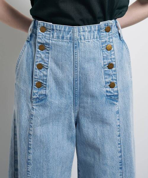 LANVIN en Bleu パンツ Lee×LANVIN Bleuデニムマリンパンツ レディース