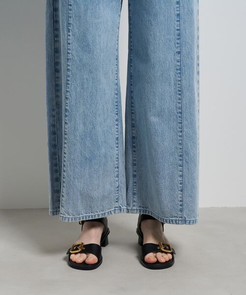 LANVIN en Bleu パンツ Lee×LANVIN Bleuデニムマリンパンツ レディース