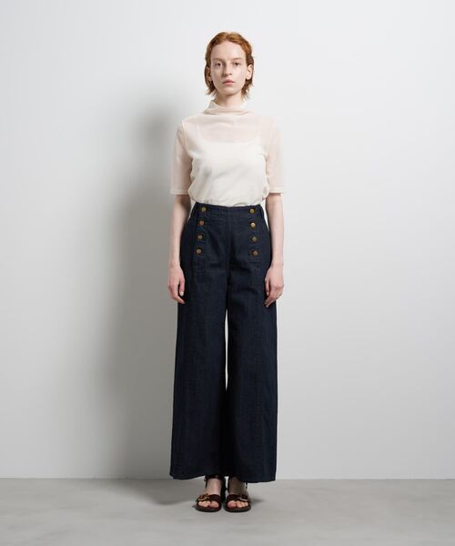 LANVIN en Bleu パンツ Lee×LANVIN Bleuデニムマリンパンツ レディース