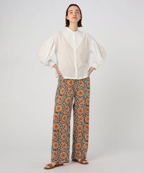 「SOULEIADO」 イージーパンツ 36 グリーン系その他2 レディース_画像6