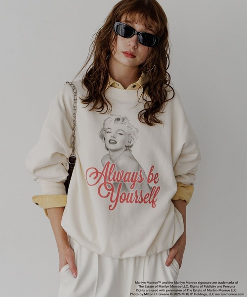 【マリリン】★極美品★ロングスウェット★ブラック★レディース★ FREAK'S STORE（フリークスストア） トレーナー スウェット マリリン