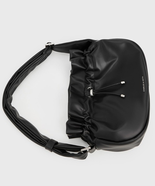 「CHARLES & KEITH」 ショルダーバッグ M スミクロ レディース_画像4