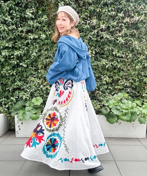 チャイハネ（CAYHANE） ロング スカート 「チャイハネ」エルジャン刺繍