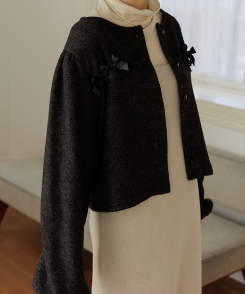 「flower」 カーディガン FREE グレー レディース_画像7