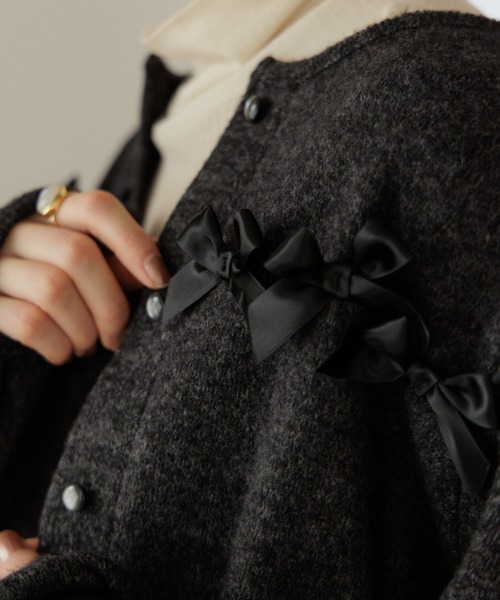 「flower」 カーディガン FREE グレー レディース_画像10