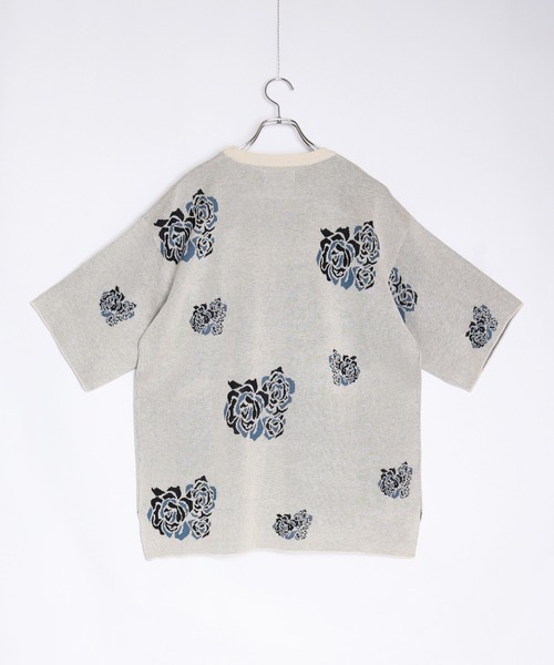 「WESTSEA」 「cathy’s closet」半袖ニット M ナチュラル メンズ_画像3