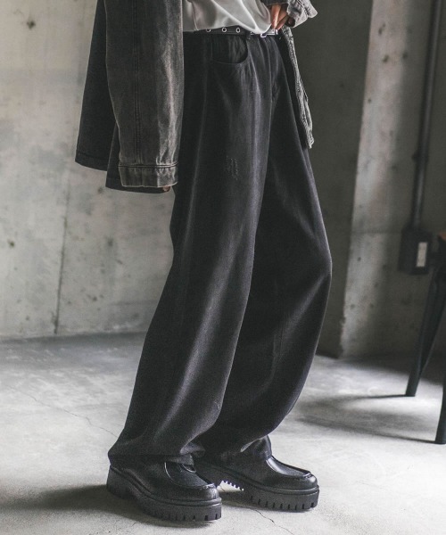 「Shoowtime」 デニムパンツ LARGE グレー メンズ_画像2