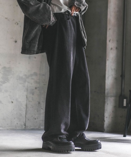 「Shoowtime」 デニムパンツ LARGE グレー メンズ_画像4
