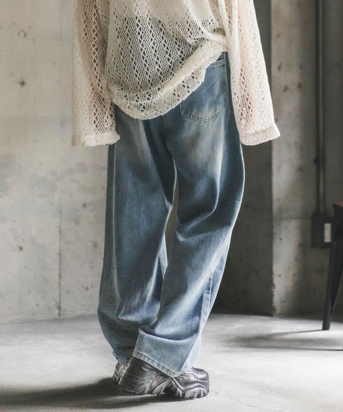「Shoowtime」 デニムパンツ LARGE グレー メンズ_画像9