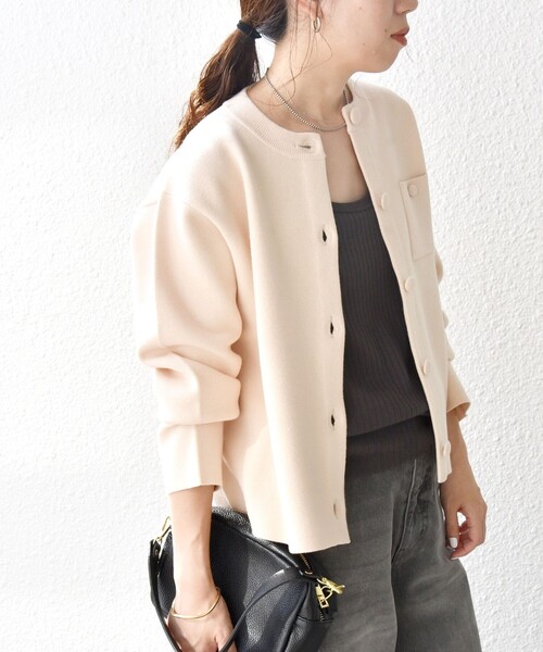 「SHIPS any」 ニットカーディガン ONE SIZE レッド レディース_画像7