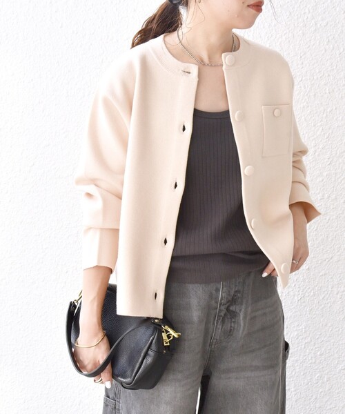 「SHIPS any」 ニットカーディガン ONE SIZE レッド レディース_画像8