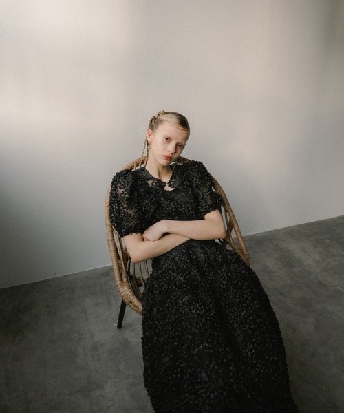 新品タグ付き　et.UNiVER オケージョンドレス　ブラック et.UNiVER ドレス Bloom noir dress : ZOZOTOWN Yahoo!店 - 通販