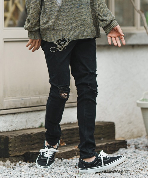 CAMBIO（カンビオ） スキニーデニムパンツ L ブラック メンズ 