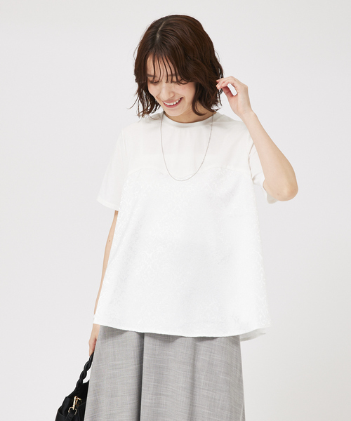 「abahouse mavie」 半袖カットソー フリー チャコールグレー レディース_画像6