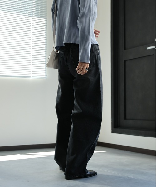 「ap retro」 デニムパンツ LARGE ブラック レディース_画像8