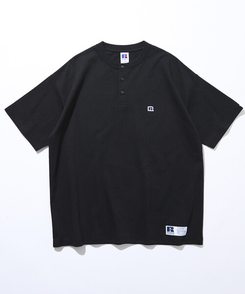 Russell Athletic（ラッセル アスレティック） ヘンリーネック tシャツ