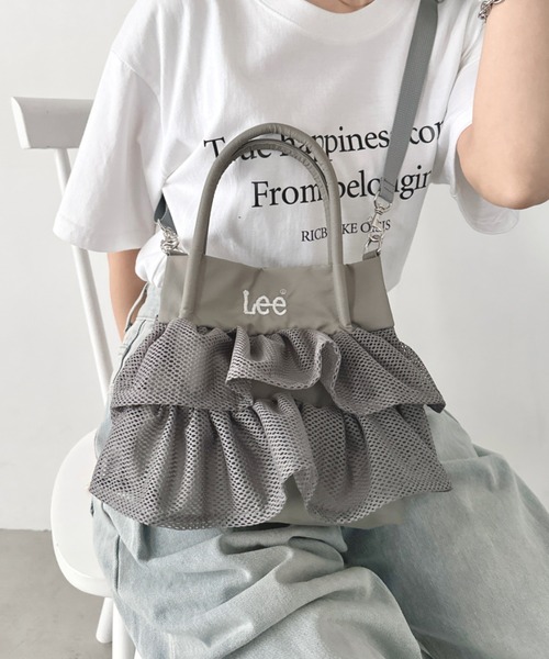 トートバッグ Lee/メッシュフリル 2way バッグ/軽量/シワポリ素材/レディース レディースの画像