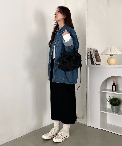 トートバッグ Lee/メッシュフリル 2way バッグ/軽量/シワポリ素材/レディース レディースの画像