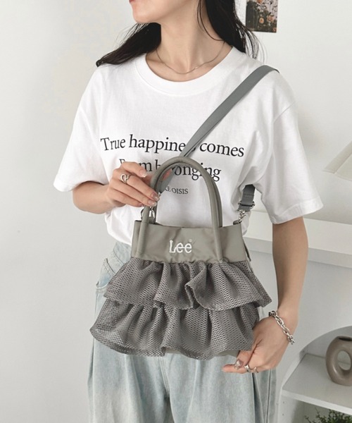 トートバッグ Lee/メッシュフリル 2way バッグ/軽量/シワポリ素材/レディース レディースの画像