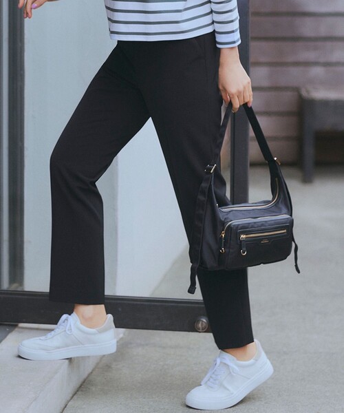 「23区」 イージーパンツ 34 ネイビー レディース_画像2