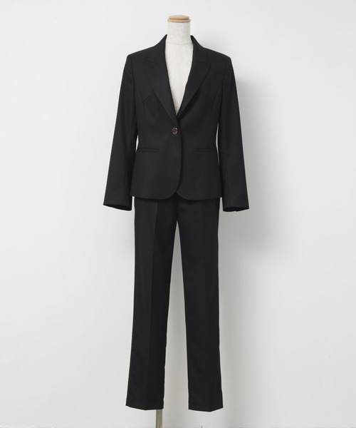「DRESS PLUS」 パンツスーツ L ネイビー レディース_画像3