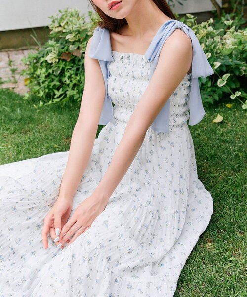 「OLIVE des OLIVE」 キャミソールワンピース MEDIUM オフホワイト レディース_画像2