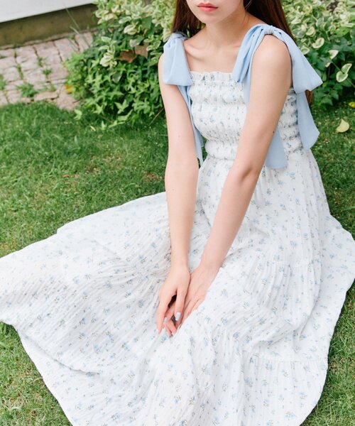 「OLIVE des OLIVE」 キャミソールワンピース MEDIUM オフホワイト レディース_画像5