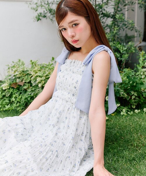 「OLIVE des OLIVE」 キャミソールワンピース MEDIUM オフホワイト レディース_画像7