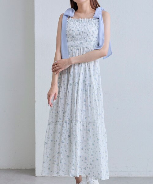「OLIVE des OLIVE」 キャミソールワンピース MEDIUM オフホワイト レディース_画像9
