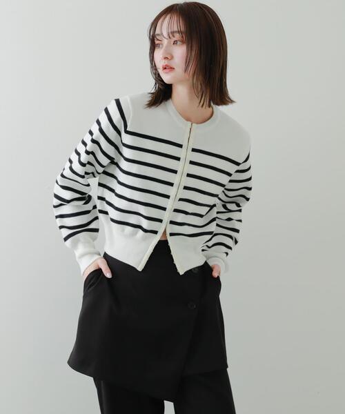 「SENSE OF PLACE by URBAN RESEARCH」 長袖カットソー ONE ネイビー レディース_画像3